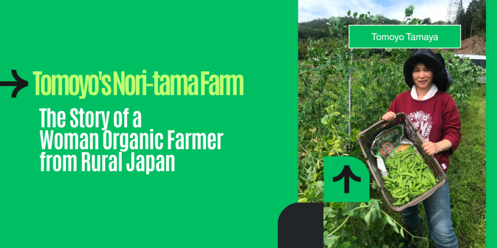 Tomoyo, organic farmer at Nori-tama Farm in Hyogo Prefecture, Japan